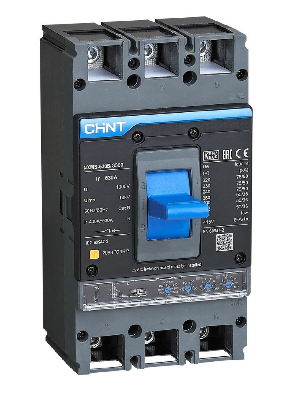 Автоматический выключатель CHINT NXMS-1000H/3Р 1000A 70кА с электронным расцепителем