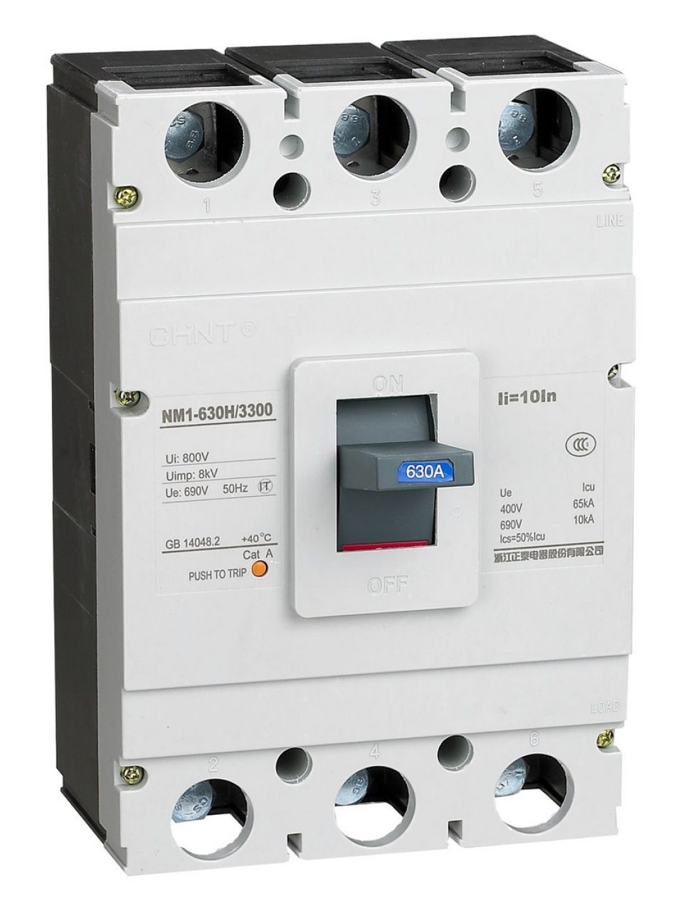 Автоматический выключатель CHINT NM1-630S/3Р 630A 35кА