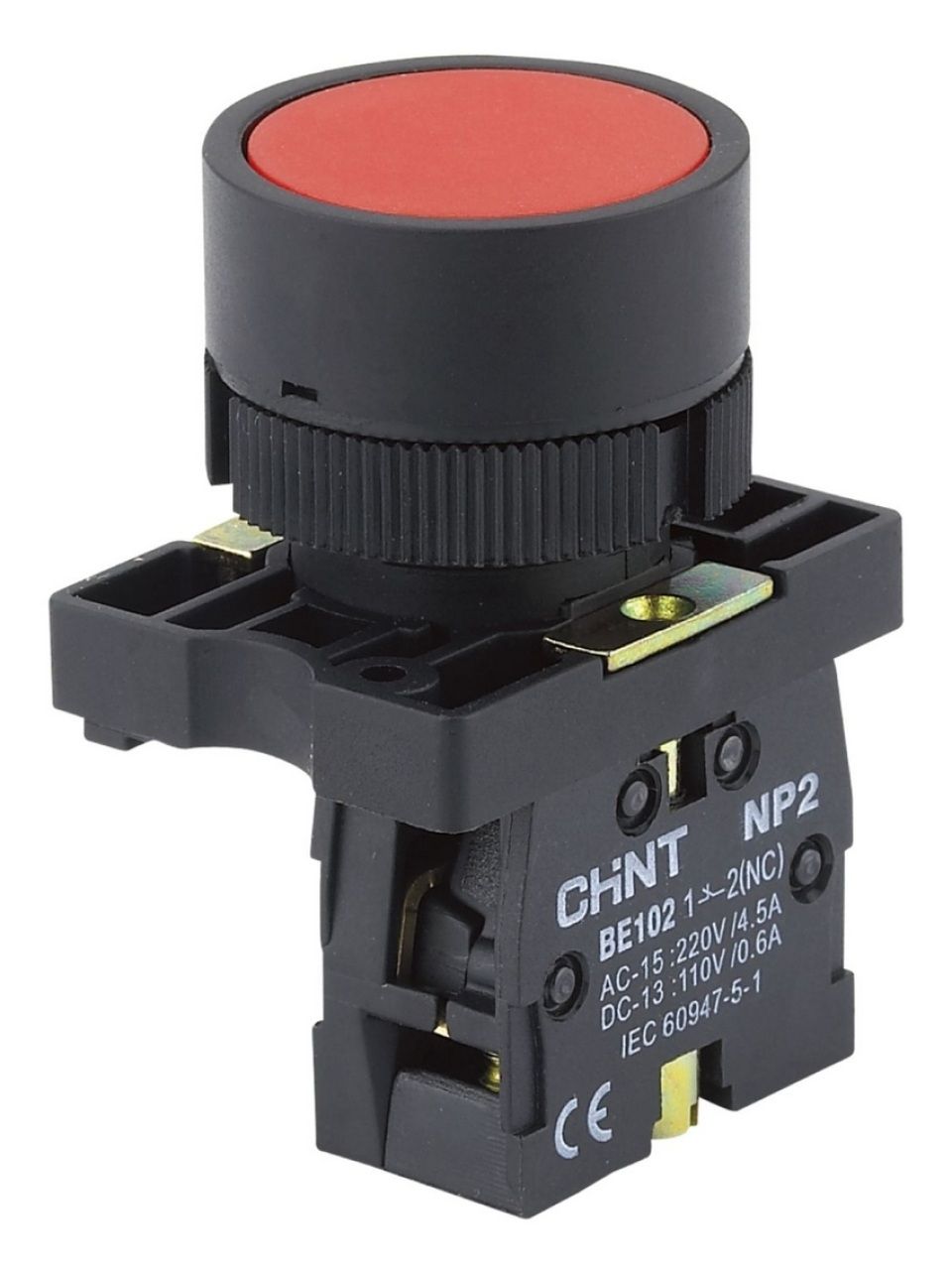 Кнопка управления CHINT NP2-EA41 без подсветки красная 1НО IP40