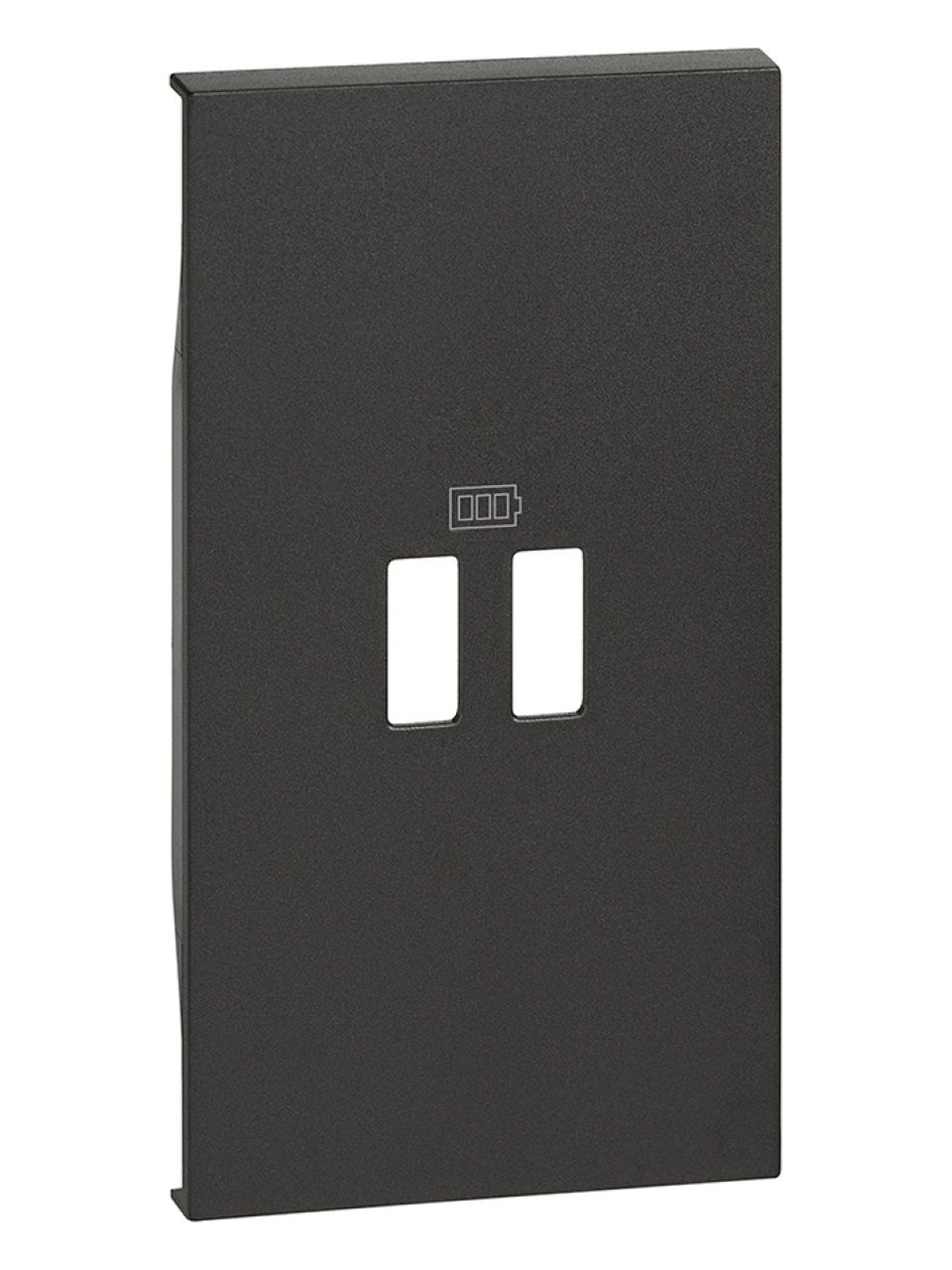 Лицевая панель Bticino KG12C Living Now USB зарядки 2 модуля черный