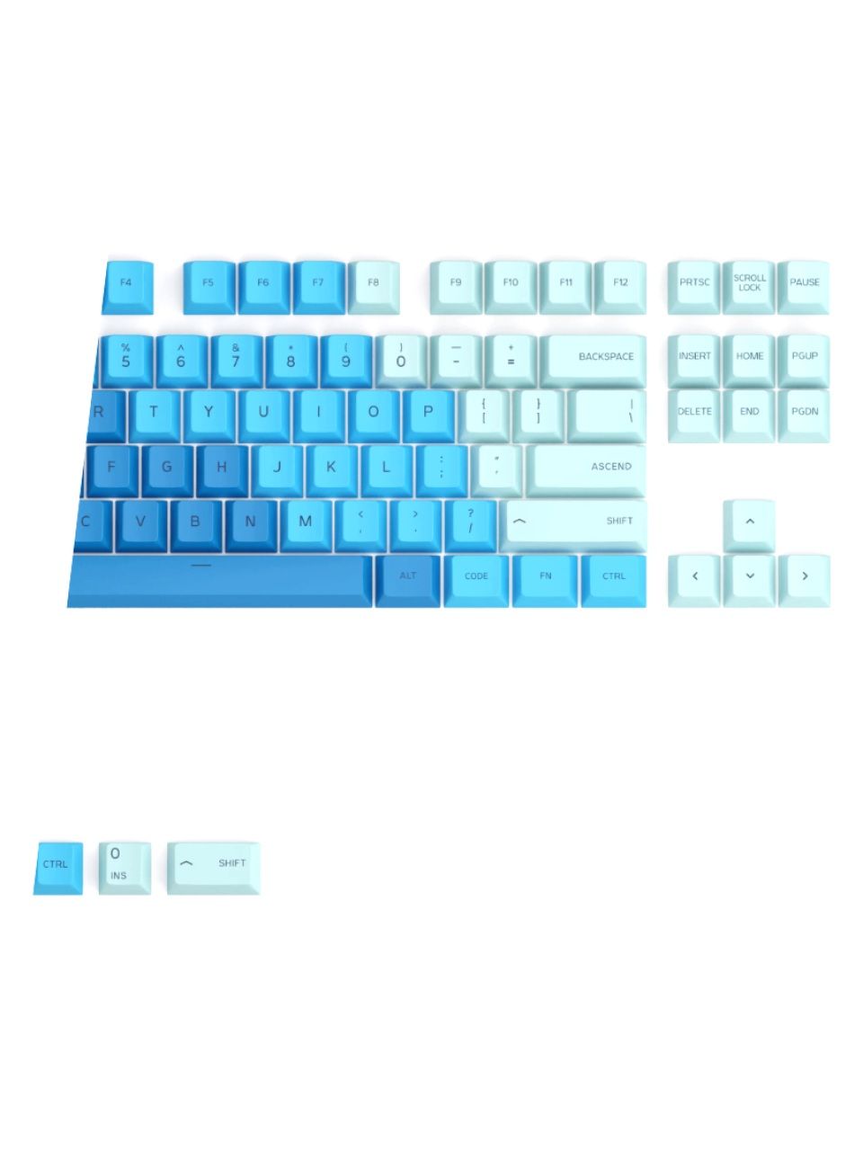 Набор кнопок на клавиатуру Glorious GPBT Keycaps Carribean Ocean (GLO-KC-GPBT-CO)