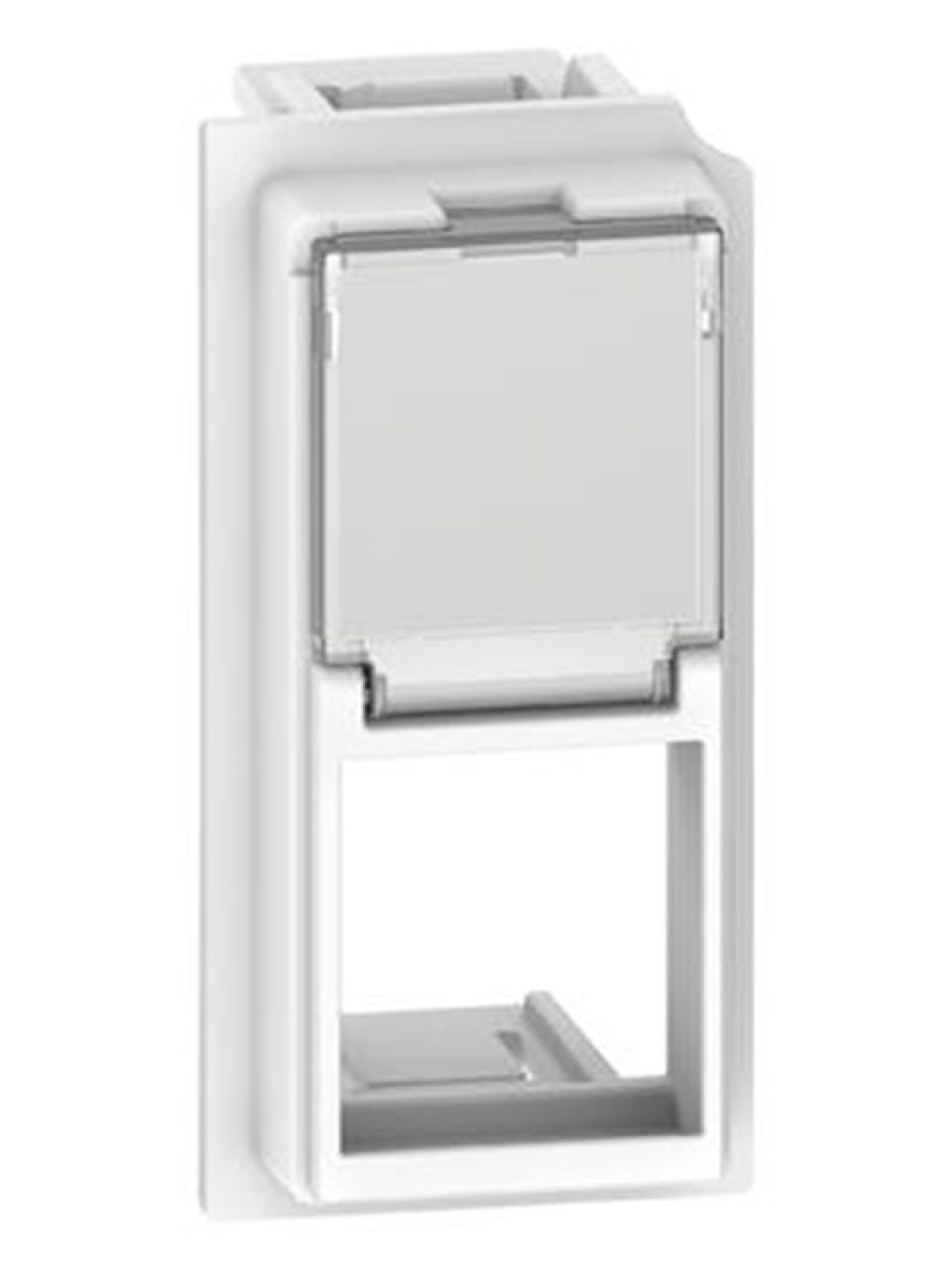 Лицевая панель Bticino KW07K Living Now для адаптеров Keystone RJ45 1 модуль белый