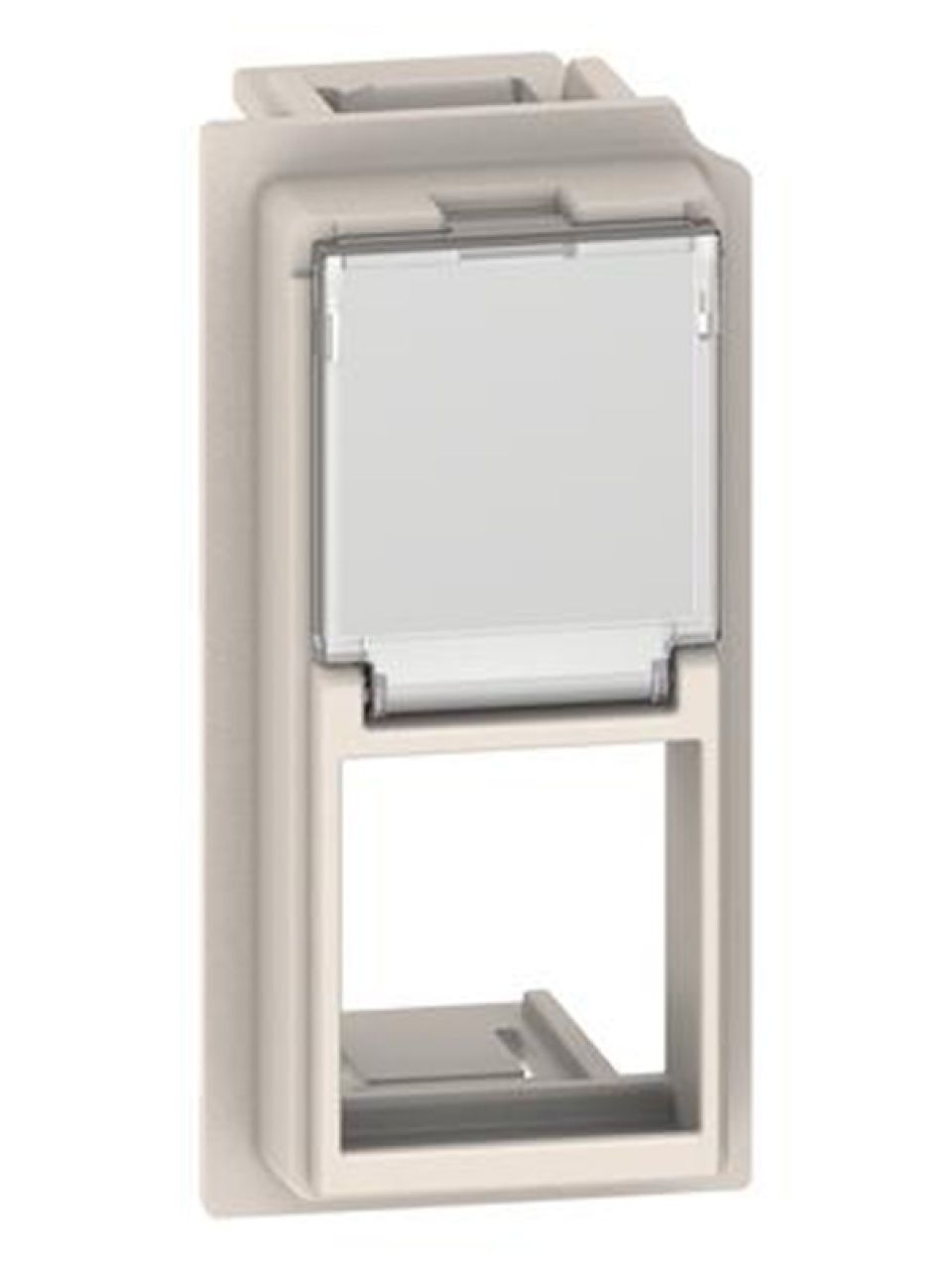 Лицевая панель Bticino KМ07K Living Now для адаптеров Keystone RJ45 1 модуль песочный