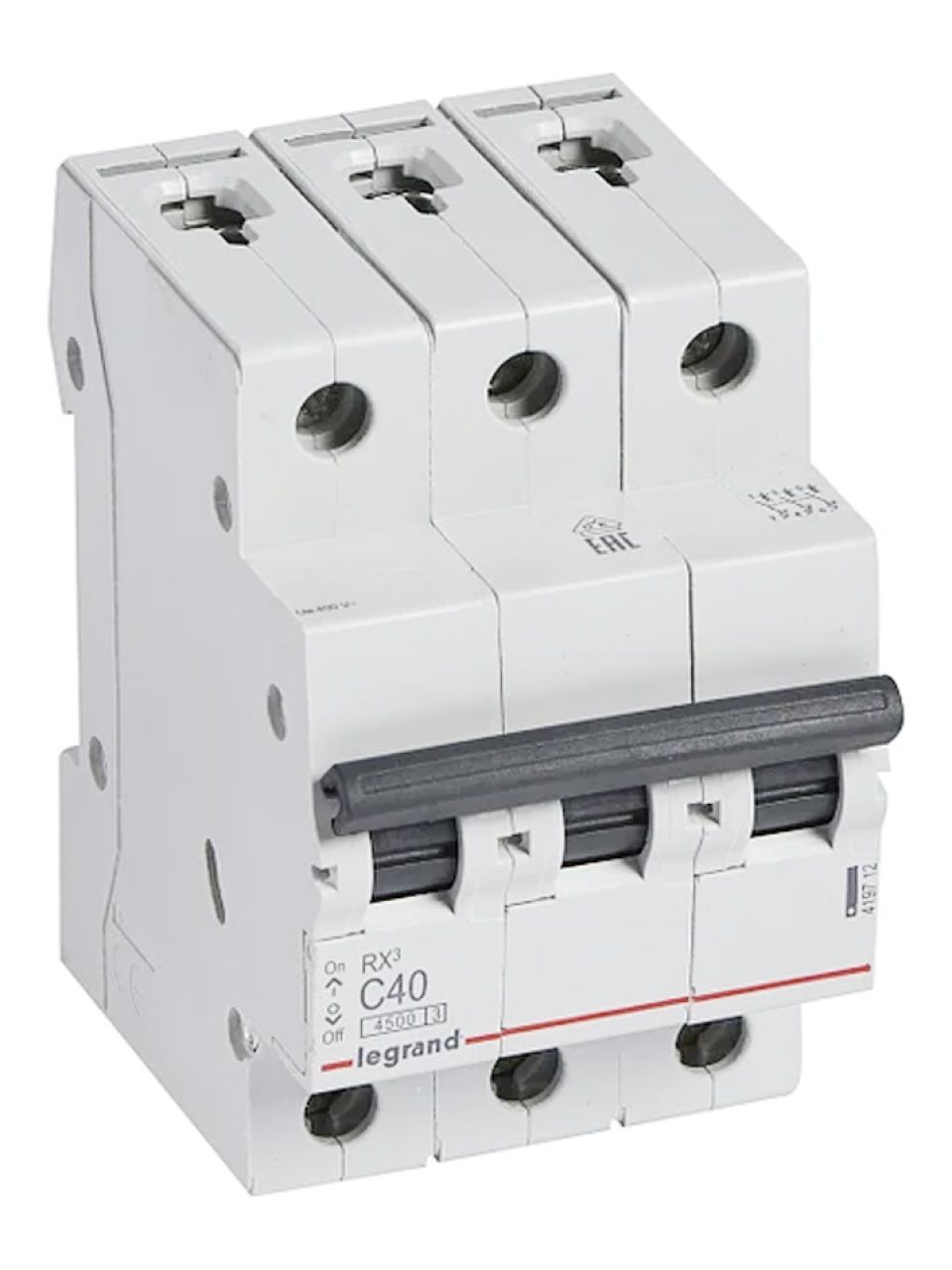 Автоматический выключатель Legrand 419712 3П C 40А RX3 4,5kA