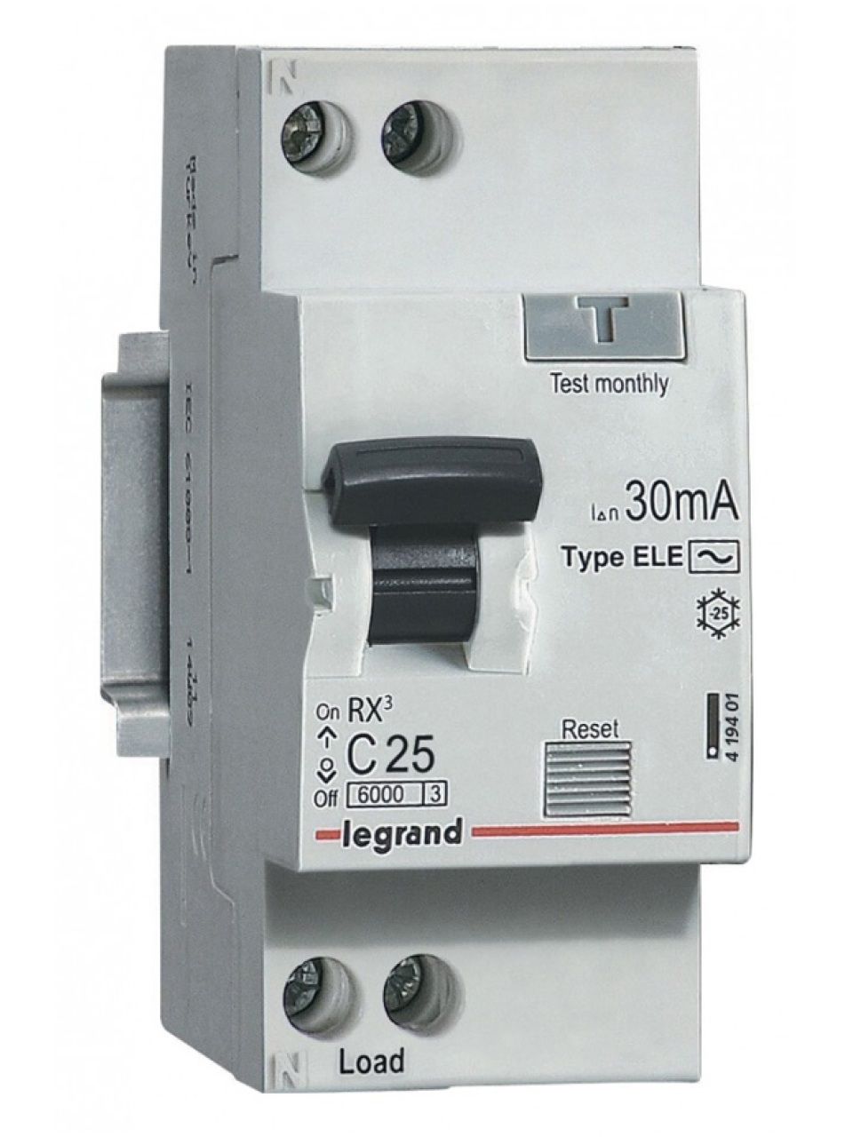 АВДТ Legrand 419401 1П+Н 25А АC RX3 30мA