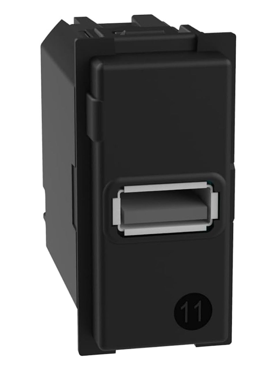 Зарядное устройство Bticino K4191A Living Now USB 15 Вт 3000мА 1 модуль черный