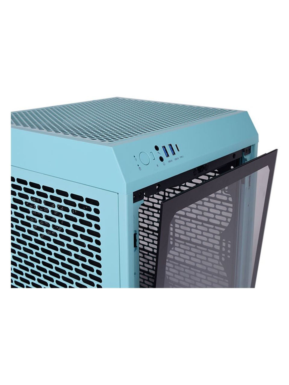 Компьютерный корпус Thermaltake The Tower 200 Turquoise Mini Chassis без Б/П