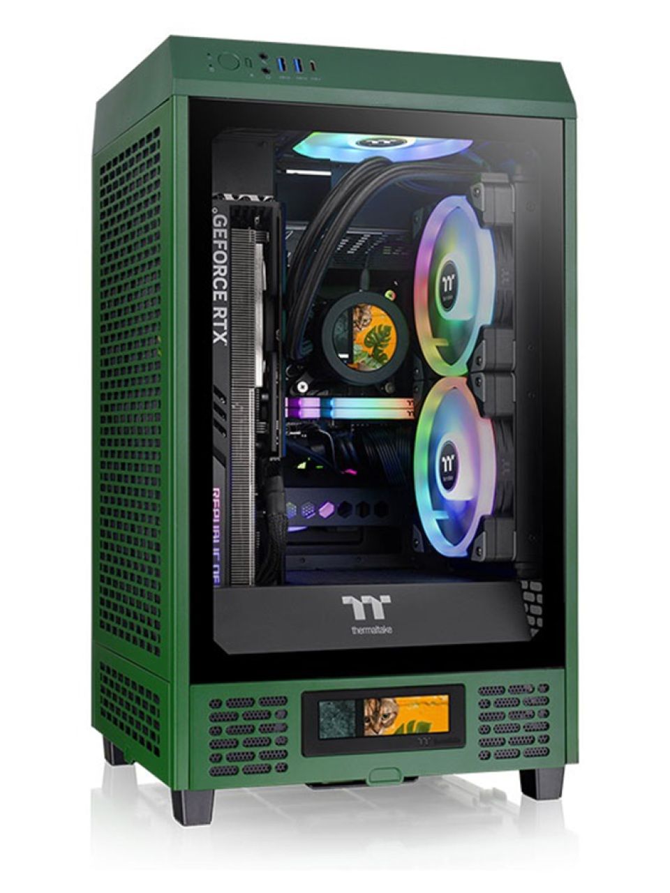 Компьютерный корпус Thermaltake The Tower 200 Racing Green без Б/П