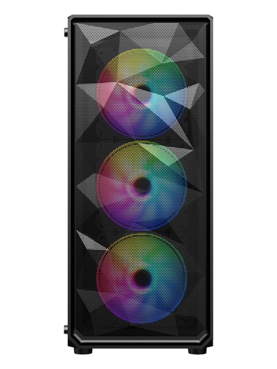 Компьютерный корпус 1STPLAYER FD3-BK-1F5M-3F5S Black без Б/П