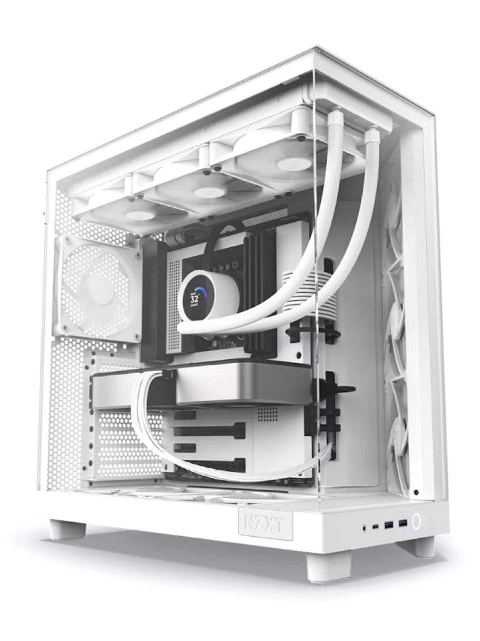 Компьютерный корпус NZXT H6 Flow CC-H61FW-01 White без Б/П
