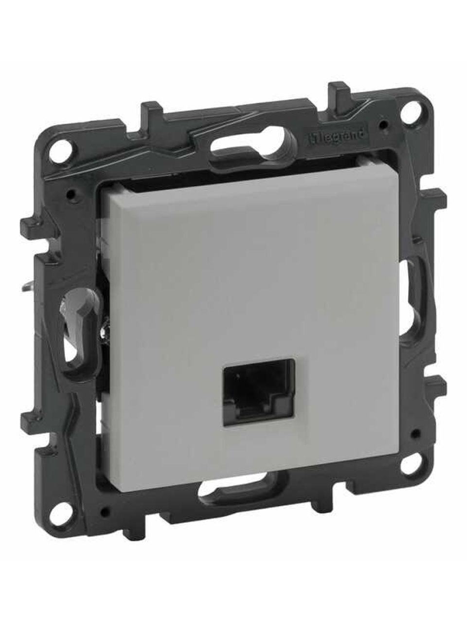 Информационная розетка одинарная Niloe Step RJ45 Кат.5e UTP Алюминий