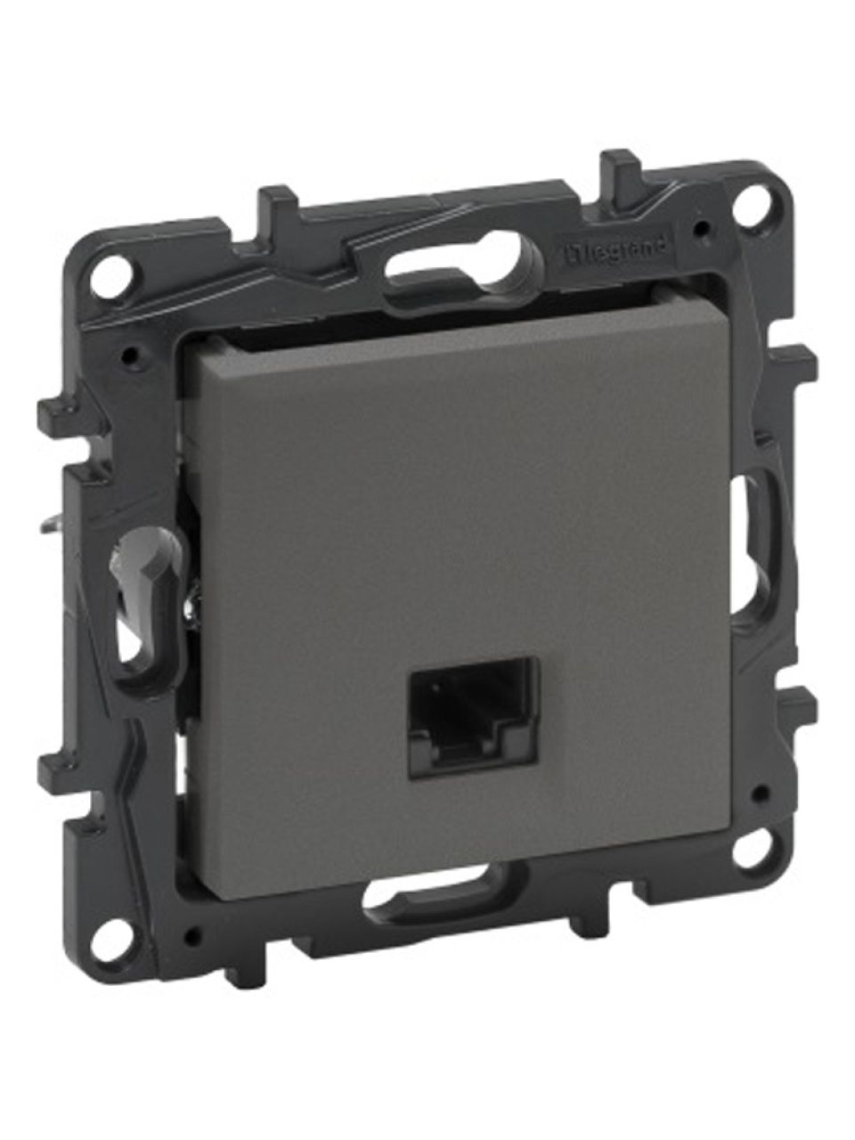 Информационная розетка одинарная Niloe Step RJ45 Кат.6 UTP Алюминий