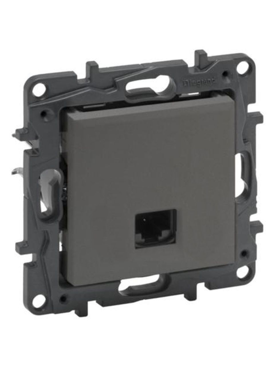Информационная розетка одинарная Niloe Step RJ45 Кат.6 UTP Сталь