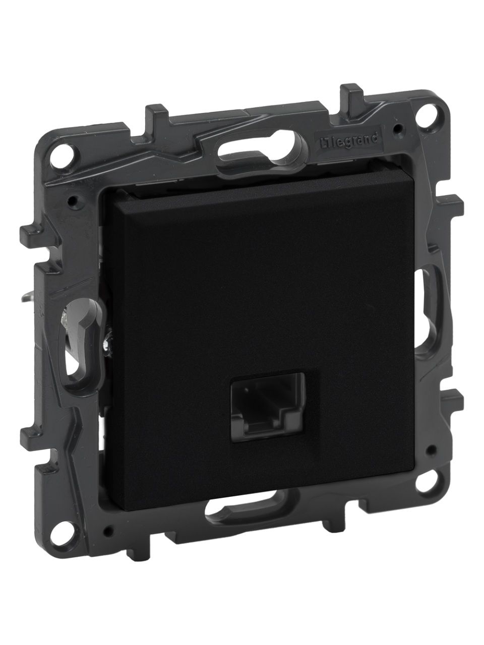 Информационная розетка одинарная Niloe Step RJ45 Кат.6 UTP Чёрный