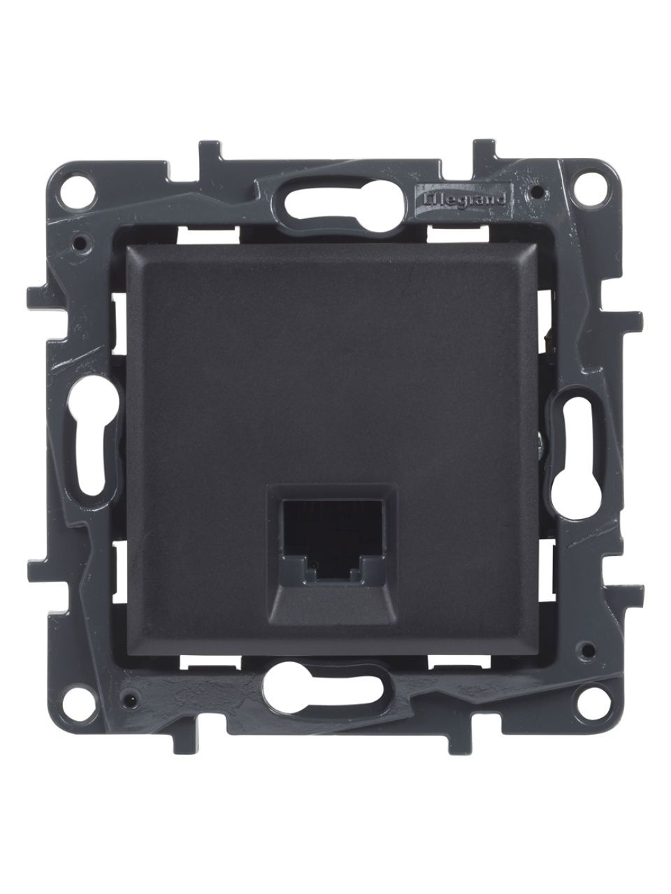 Информационная розетка одинарная Niloe Step RJ45 Кат.6 UTP Чёрный