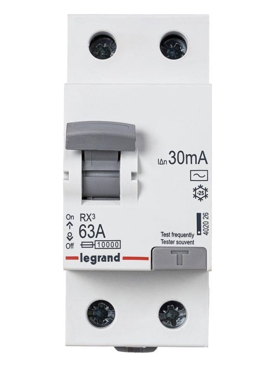 ВДТ Legrand 402026 2П 63А АC RX3 30мA