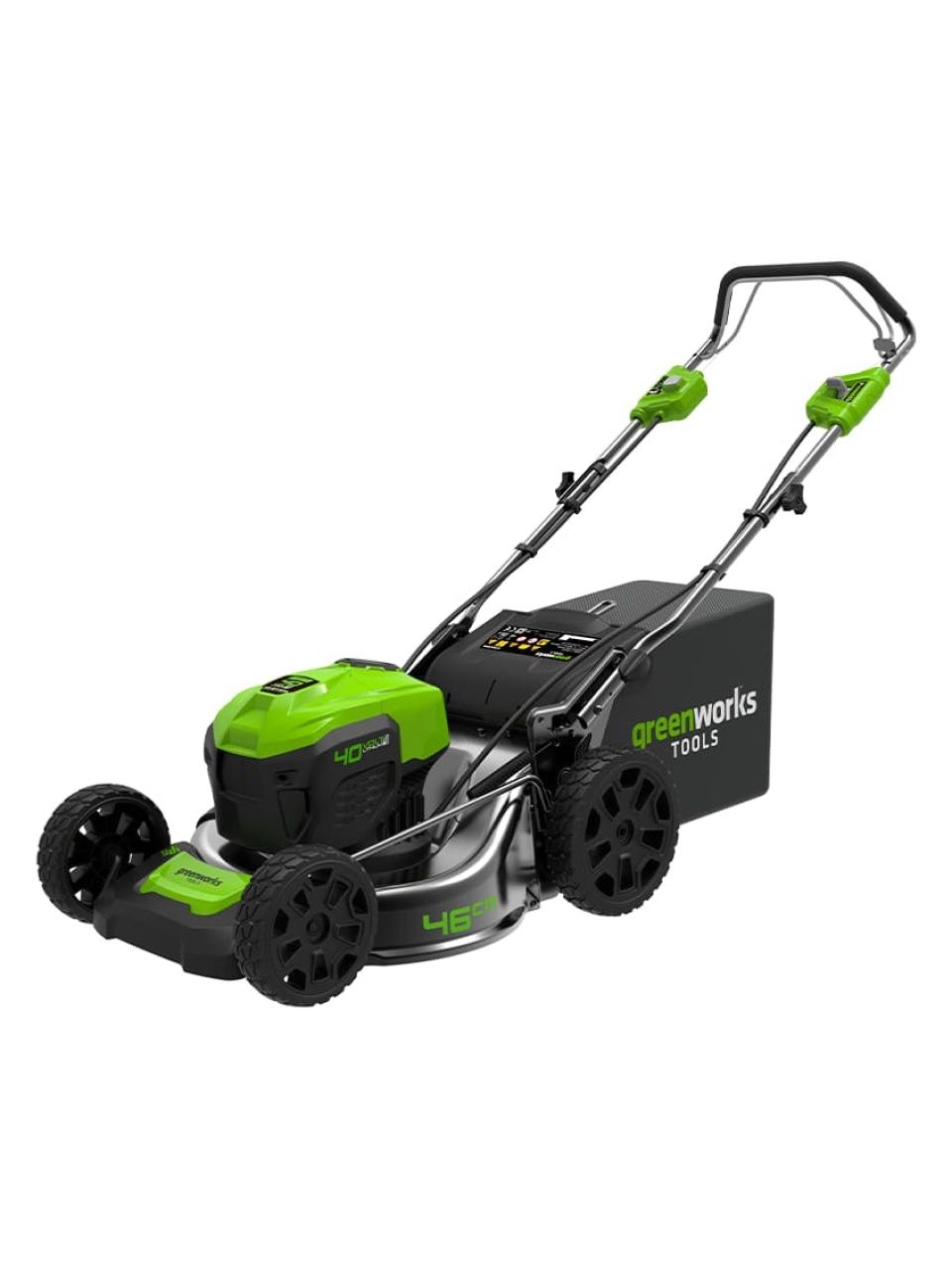 Газонокосилка аккумуляторная Greenworks 40V 46 см бесщеточная самоходная c 1хАКБ 4 Ач и ЗУ