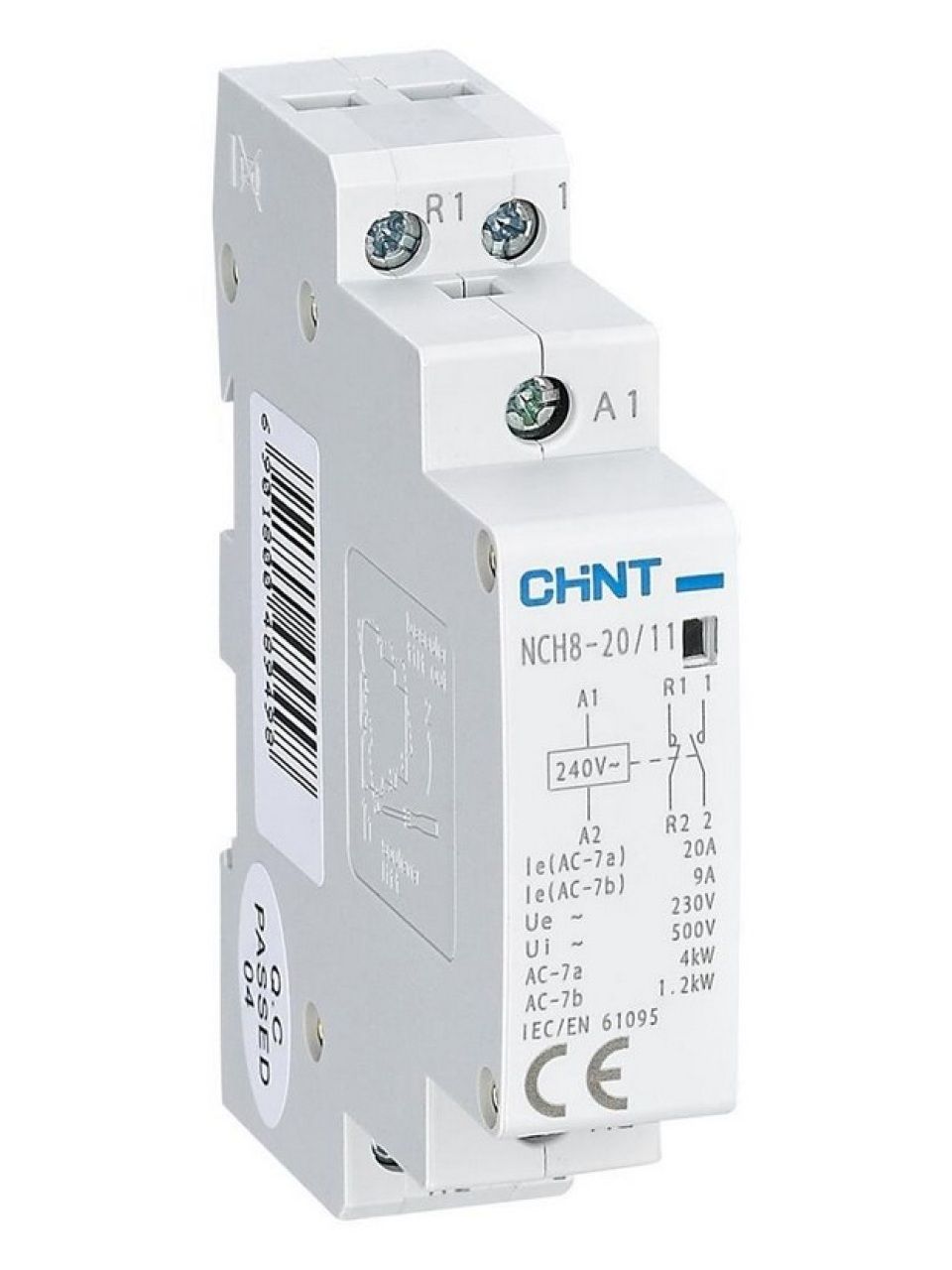 Контактор модульный CHINT NCH8-20/11 20A 1НО+1НЗ AC220/230В 50Гц
