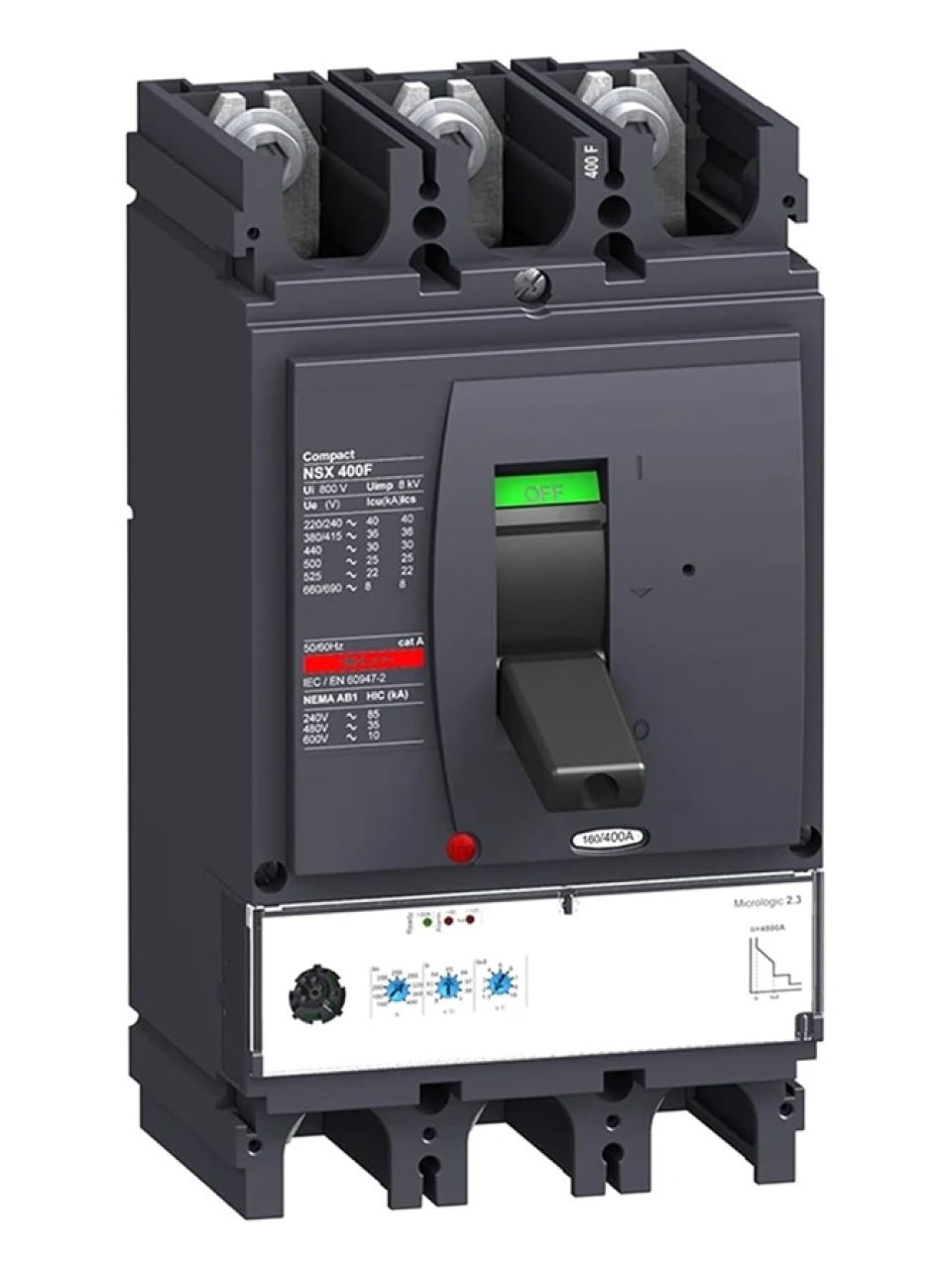 Автоматический выключатель SE LV432676 NSX400F 3P 400A с эл.расц. Micrologic 2.3 36кА
