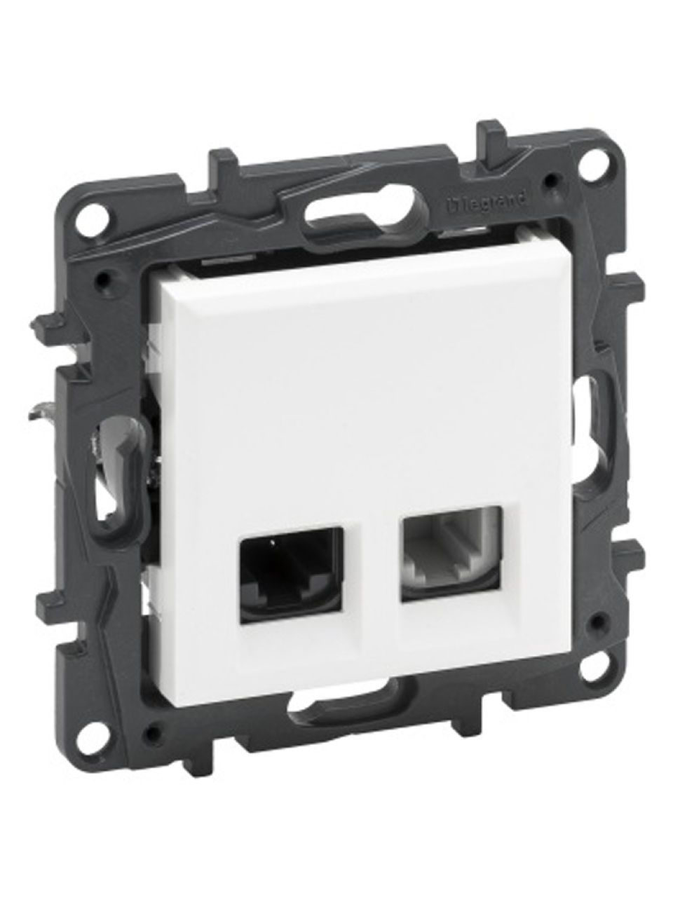 Информационная розетка одинарная Niloe Step RJ11+RJ45 Кат.6e UTP Белый