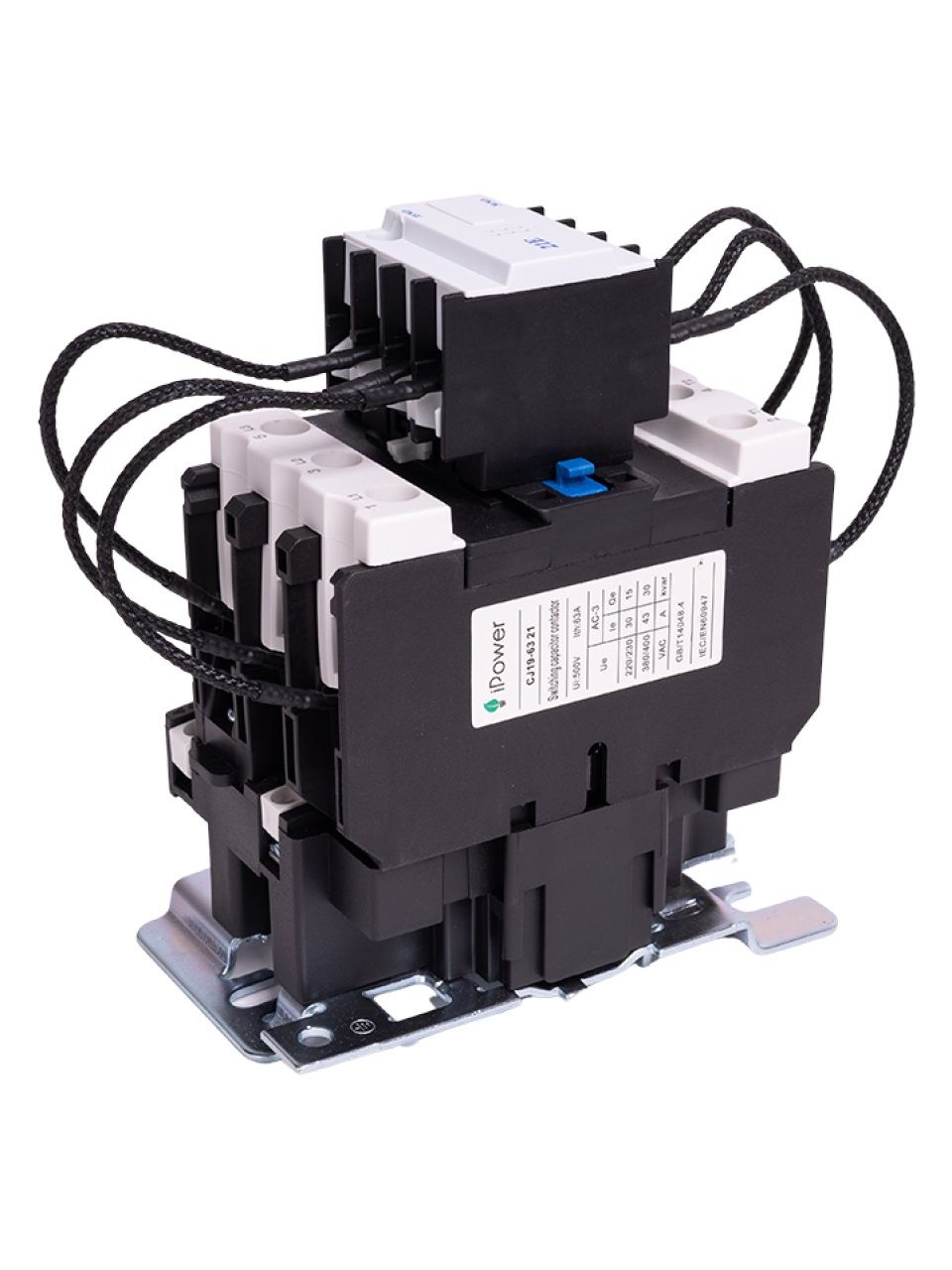 Контактор КРМ iPower CJ19-63A 30кВАр 2НО+1НЗ 230В