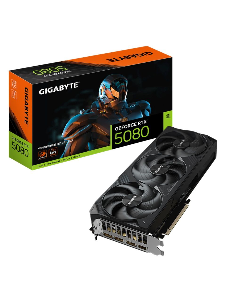 Видеокарта Gigabyte (GV-N5080WF3OC-16GD) RTX5080 WINDFORCE OC 16G