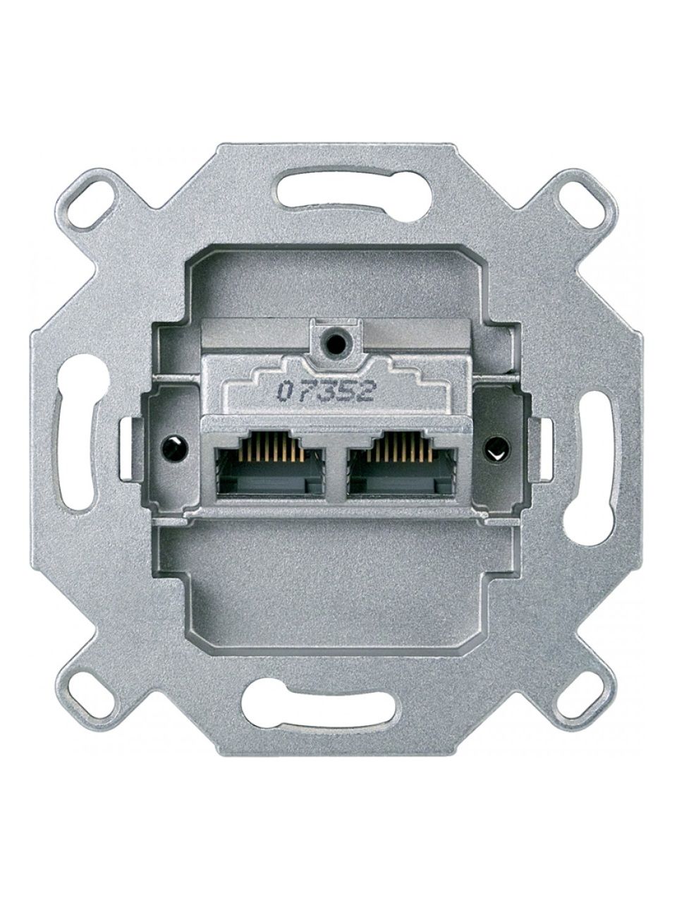Компьютерная розетка RJ45 мех-м MERTEN MTN465706 х2 8/8 кат. 6