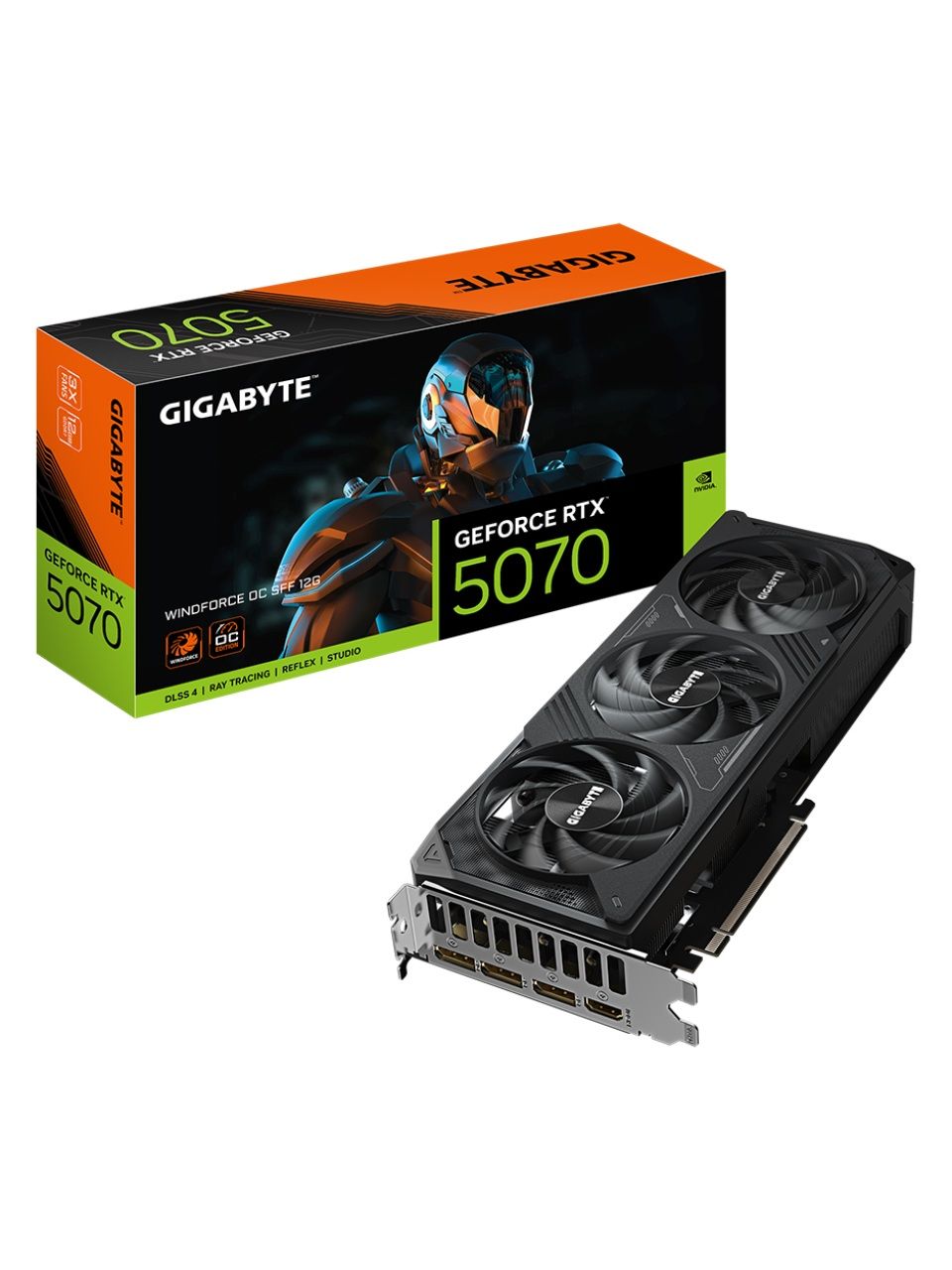 Видеокарта Gigabyte (GV-N5070WF3OC-12GD) RTX5070 WINDFORCE OC 12G