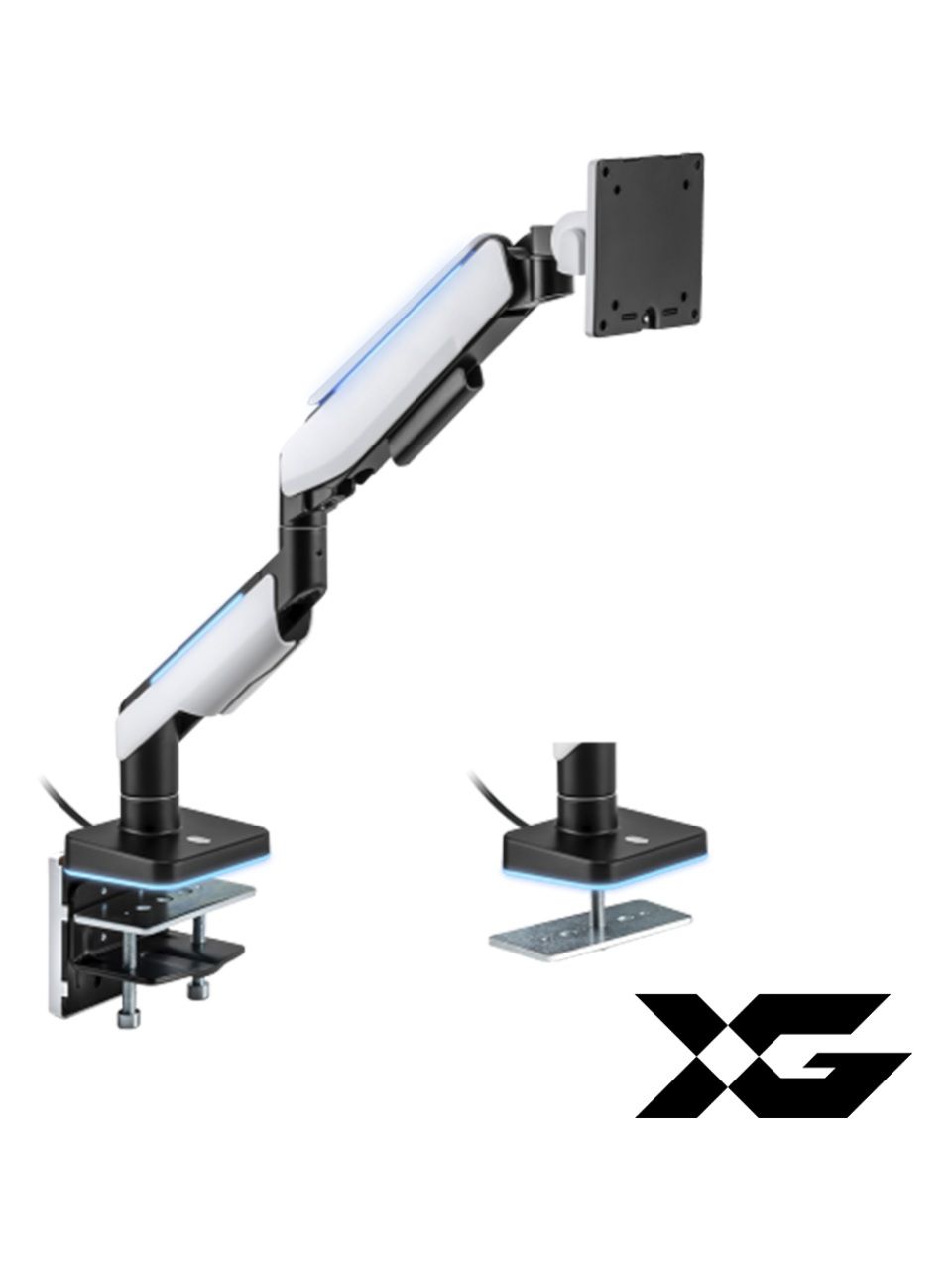 Настольный кронштейн с газлифтом XG MGG-1749 white для 1 монитора (17"-49") Белый