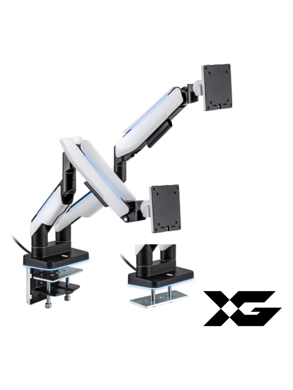 Настольный кронштейн с газлифтом XG MGG-1735D white для 2-х мониторов (17"-35") Белый
