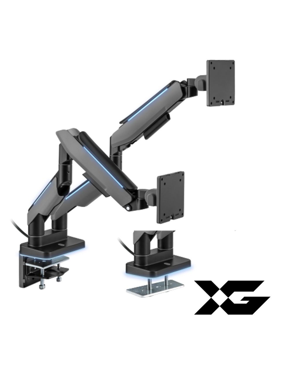 Настольный кронштейн с газлифтом XG MGG-1735D grey для 2-х мониторов (17"-35") Серый