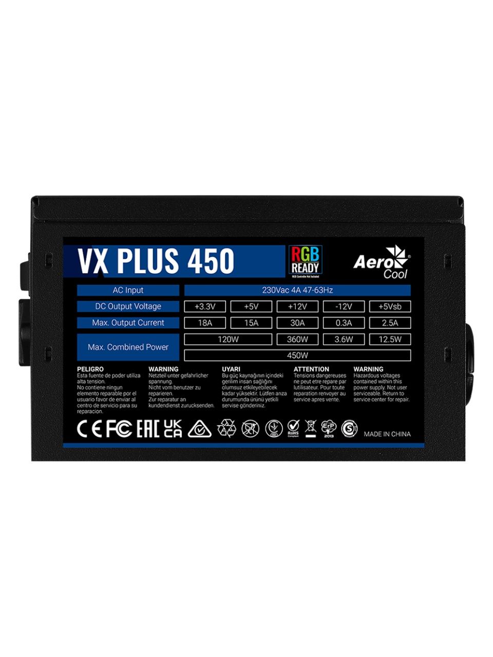 Блок питания Aerocool VX PLUS Stealth 450