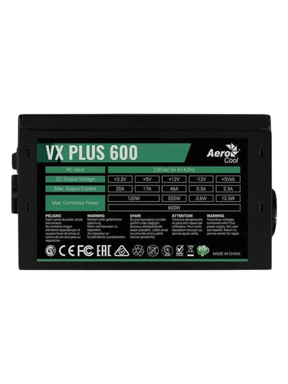 Блок питания Aerocool VX PLUS Stealth 600