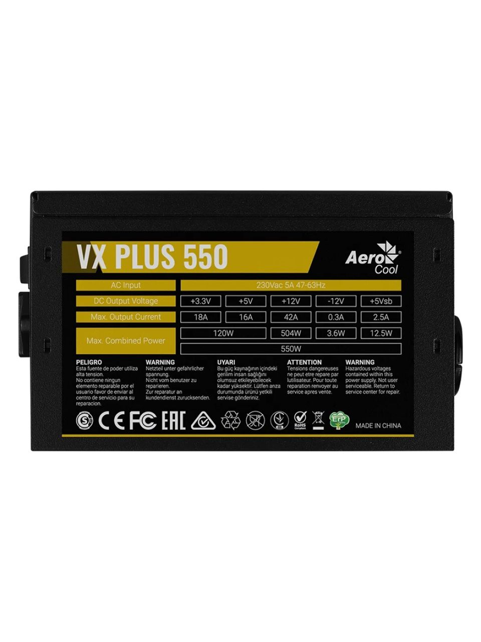 Блок питания Aerocool VX PLUS Stealth 550