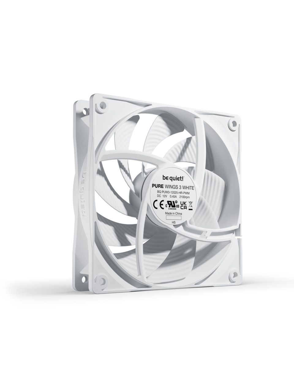 Вентилятор для компьютерного корпуса Bequiet! Pure Wings 3 120mm PWM high-speed White