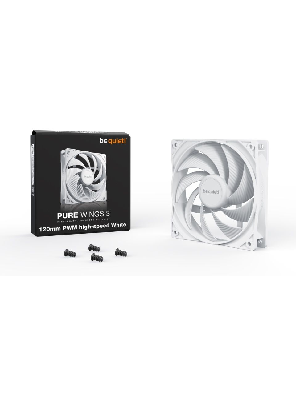 Вентилятор для компьютерного корпуса Bequiet! Pure Wings 3 120mm PWM high-speed White
