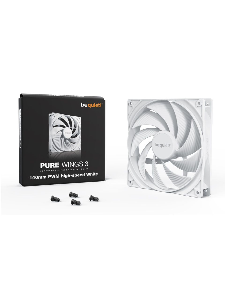 Вентилятор для компьютерного корпуса Bequiet! Pure Wings 3 140mm PWM high-speed White