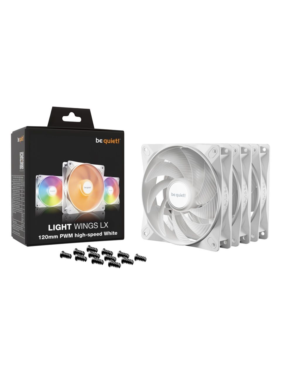 Вентилятор для компьютерного корпуса Bequiet! Light Wings LX 120mm PWM high-speed Triple pack White