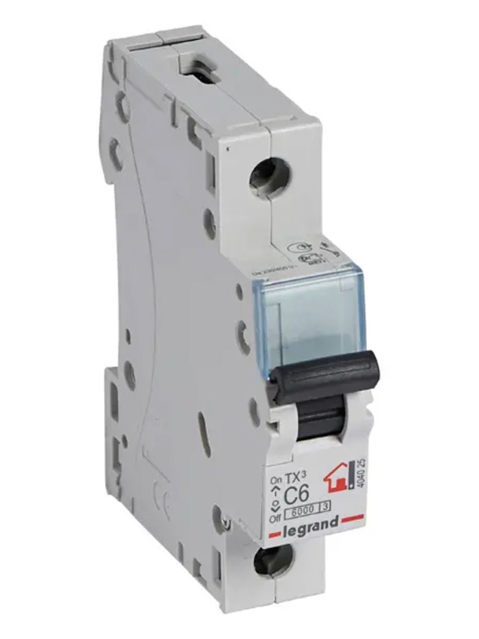 Автоматический выключатель Legrand 404025 1П C 6A TX3 6000 6kA