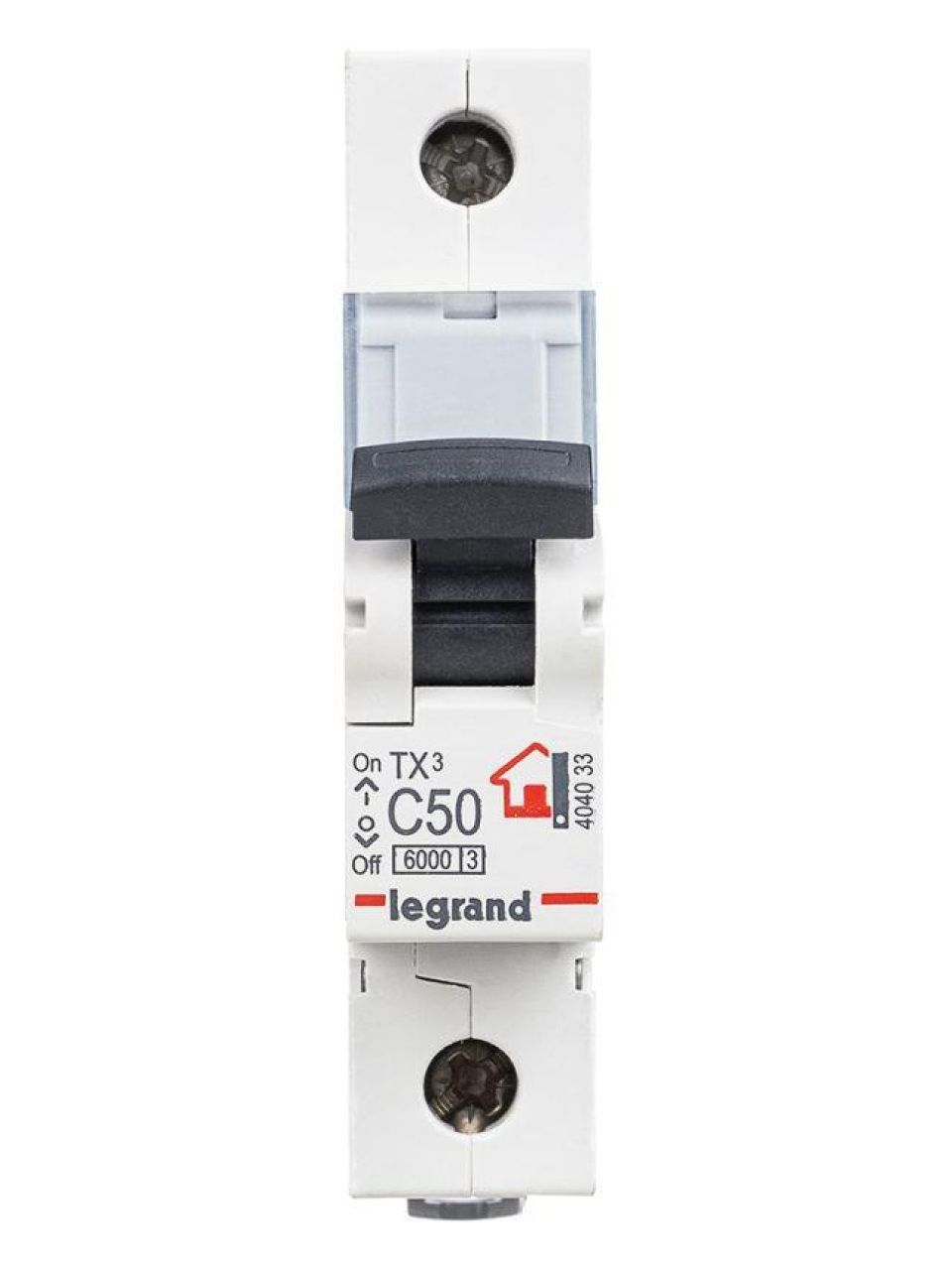 Автоматический выключатель Legrand 404033 1П C50A TX3 6000 6kA