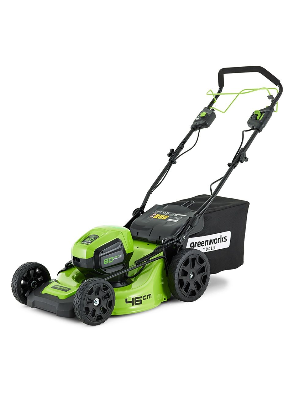 Газонокосилка аккумуляторная Greenworks 2502907UB 60V 46 см самоходная бесщеточная c 1хАКБ 4Ач и ЗУ