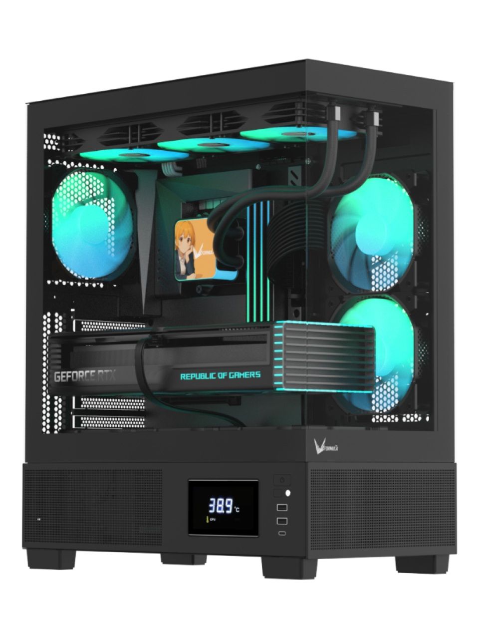 Компьютерный корпус Formula V Crystal E1 Floe Black без Б/П