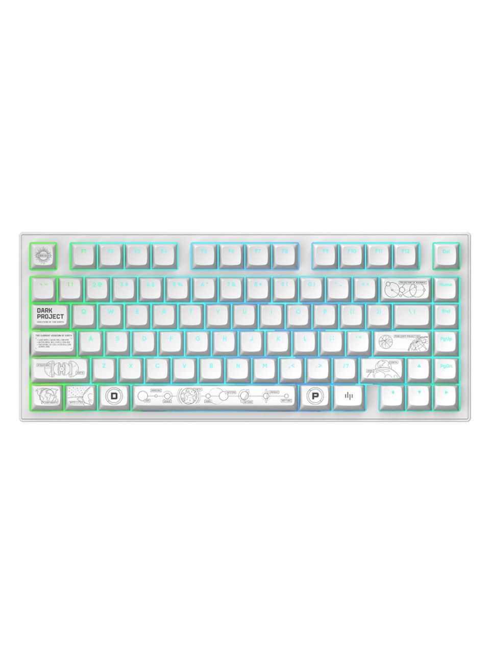 Клавиатура Dark Project ALU81A Terra Nova White