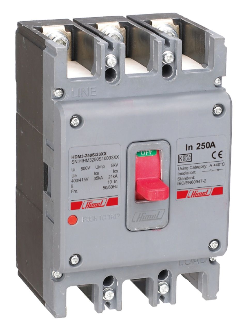 Автоматический выключатель Himel HDM3 250T/3P 200A