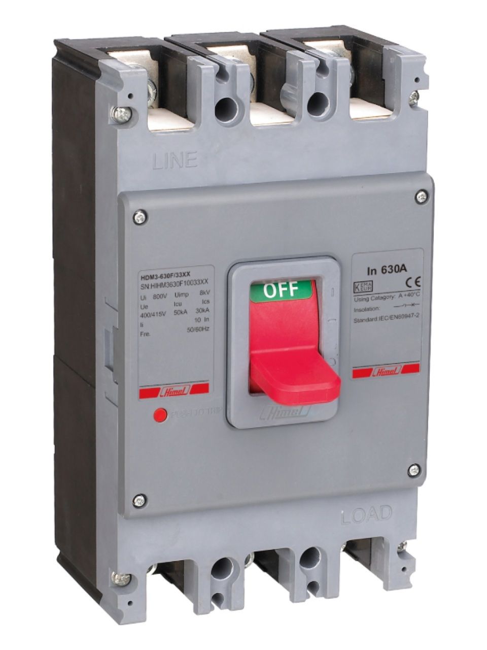 Автоматический выключатель Himel HDM3 630F/3P 500A
