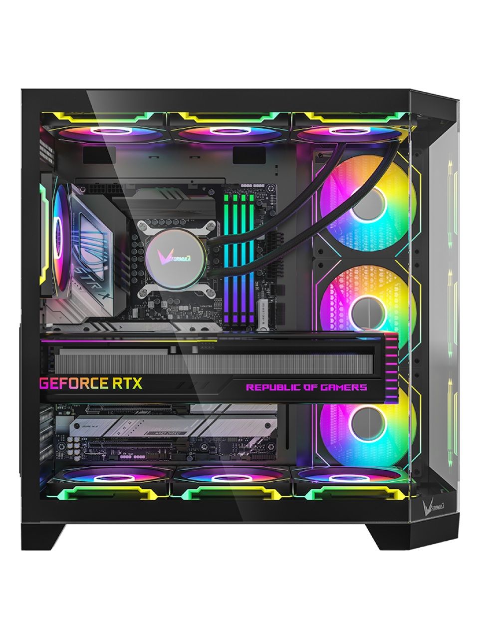 Компьютерный корпус Formula V Crystal Z6 Floe Black без Б/П