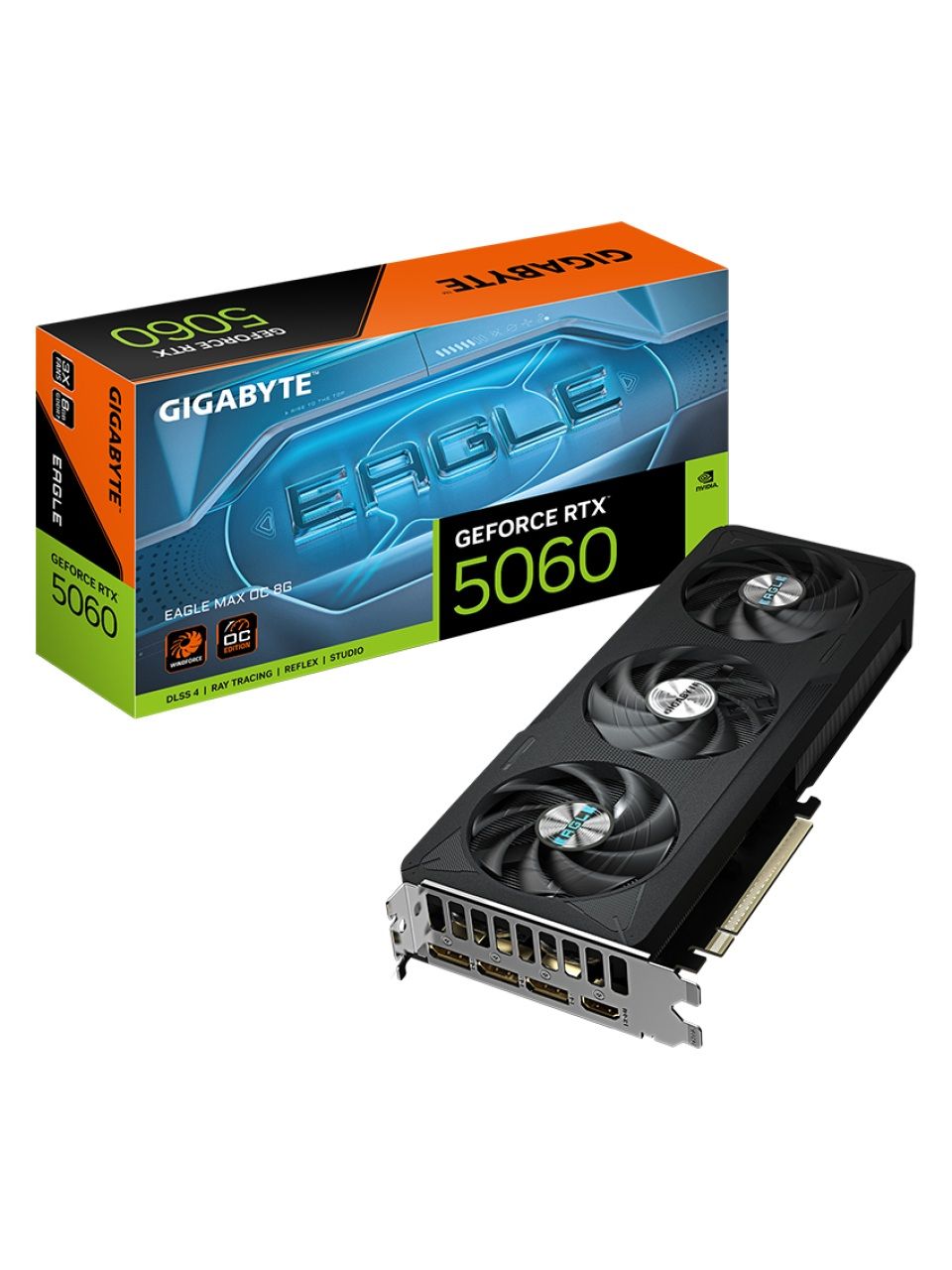 Видеокарта Gigabyte (GV-N5060EAGLEMAX OC-8GD) RTX5060 EAGLE MAX OC 8G