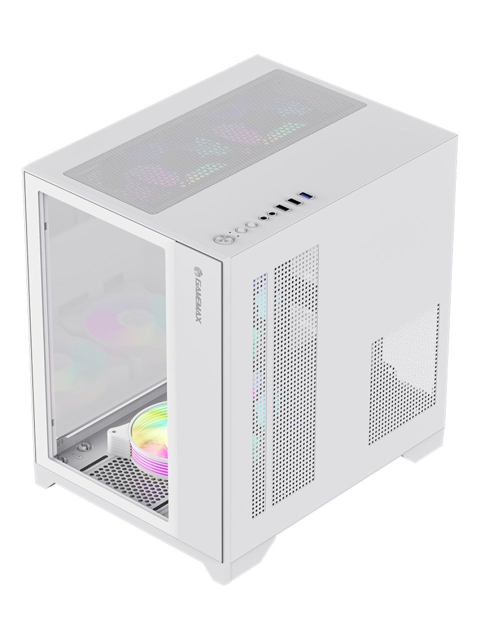 Компьютерный корпус Gamemax Infinity Mini 7 ARGB Fans + Controller White без Б/П