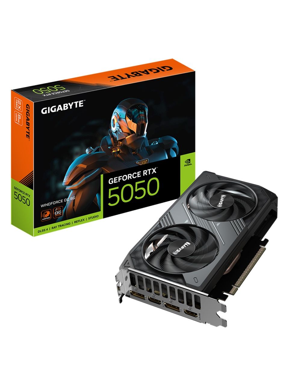 Видеокарта Gigabyte (GV-N5050WF2OC-8GD) RTX5050 WINDFORCE OC 8G