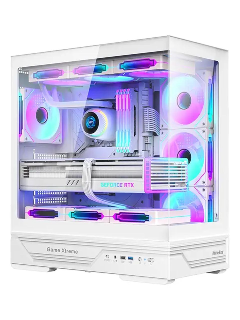 Компьютерный корпус Huntkey GX760A Fortune White без Б/П